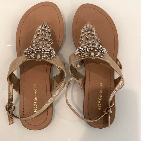 BCBG Generation Gold Dressy Thong 
Sandals - Picture 2 of 5